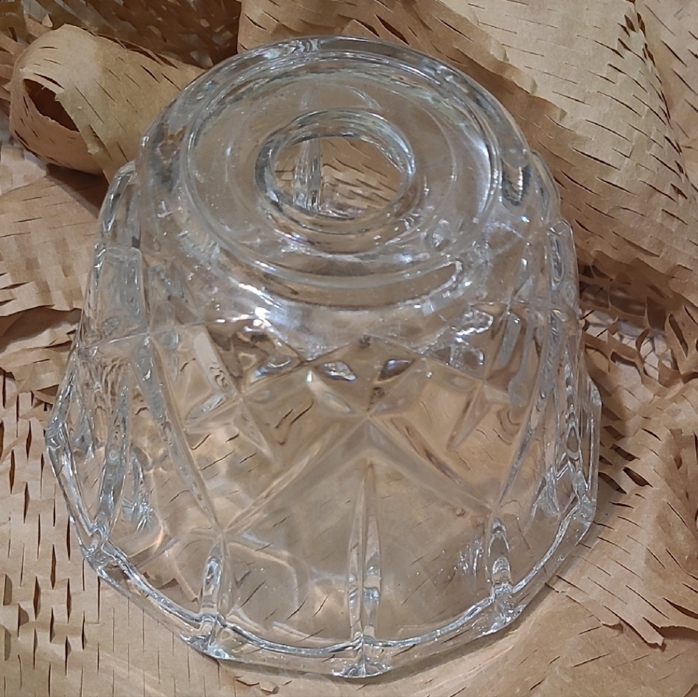 Crystal Pressed Cut Heavy Clear Glass Lamp Shade Sconce Chandelier